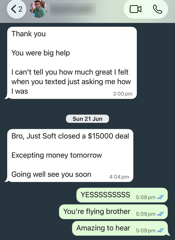 Kaumin: closed a $15,000 deal
